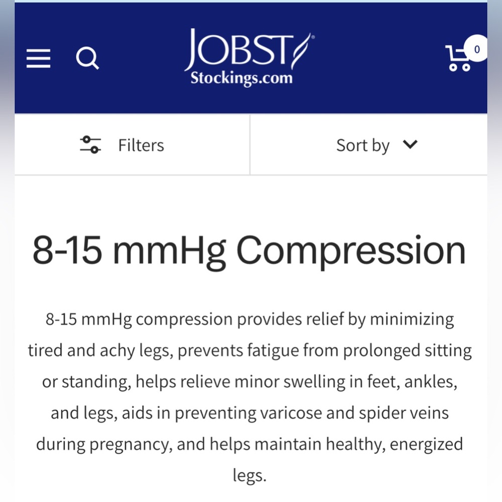 Jobst UltraSheer Compression Thigh Stockings - Black with Lace top 8-15 mmHg - Picture 2 of 11